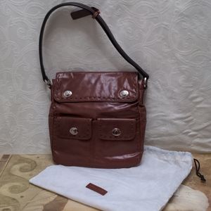 Vintage Chestnut Leather Messenger Bag